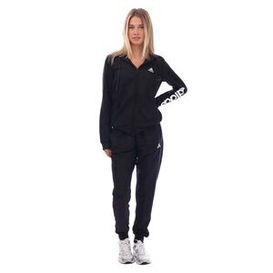 Adidas Womens/Ladies Essentials Logo French Terry Tracksuit / Black/White